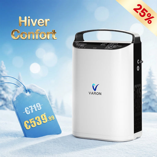 VARON VP-1 Pulse Concentrateur d'oxygène portable - Fonctionnement 24h, certifié CE VARON-FR