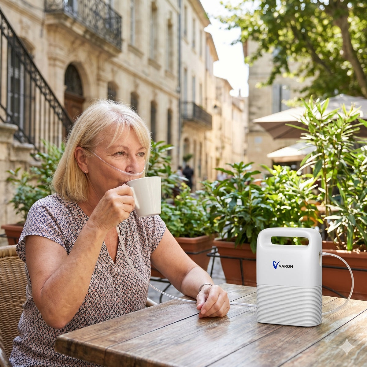 VARON VP-2 Pulse Concentrateur d'oxygène portable - 93% d'oxygène, batterie longue durée, certifié CE VARON-FR