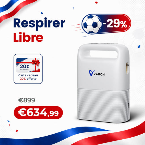 VARON VP-2 Pulse Concentrateur d'oxygène portable - 93% d'oxygène, batterie longue durée, certifié CE VARON-FR