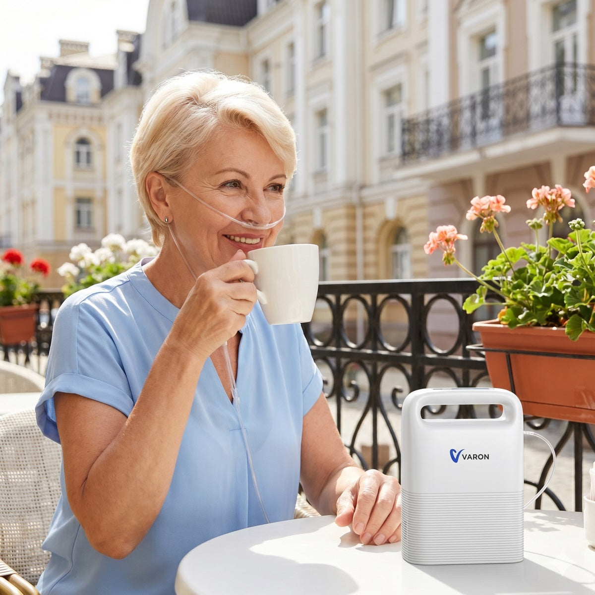 VARON VP-2 Pulse Concentrateur d'oxygène portable - 93% d'oxygène, batterie longue durée, certifié CE VARON-FR