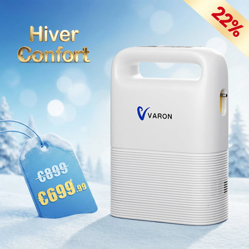 VARON VP-2 Pulse Concentrateur d'oxygène portable - 93% d'oxygène, batterie longue durée, certifié CE VARON-FR