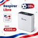 VARON VP-6 Concentrateur d'oxygène portable en continu - 6 Niveaux de Réglage, certifié CE VARON-FR
