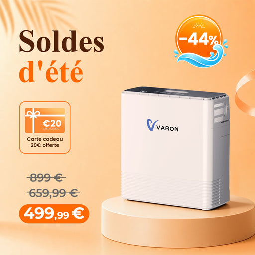 VARON VP-6 Concentrateur d'oxygène portable en continu - 6 Niveaux de Réglage, certifié CE VARON-FR