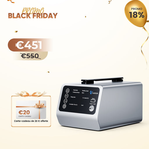 VARON VT-1 Concentrateur d'oxygène pulsé et continu - Idéal pour les voyages, certifié CE VARON