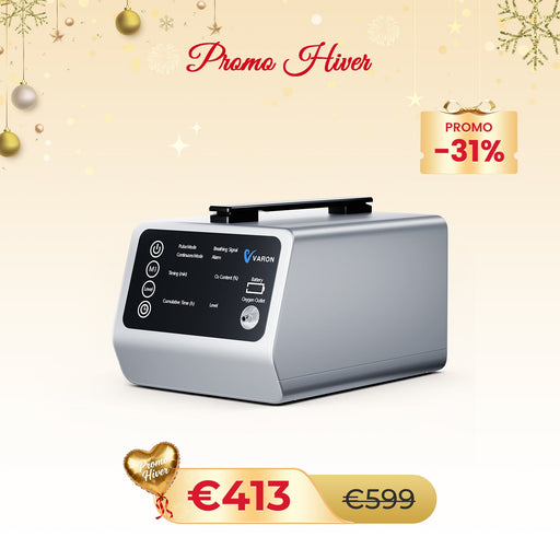VARON VT-1 Concentrateur d'oxygène pulsé et continu - Idéal pour les voyages, certifié CE VARON