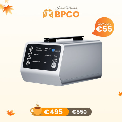 VARON VT-1 Concentrateur d'oxygène pulsé et continu - Idéal pour les voyages, certifié CE VARON